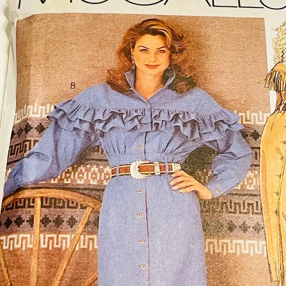 McCalls 7237 Size C (10,12,14) Vintage Sewing Pattern McC Old West Brand NEW FF